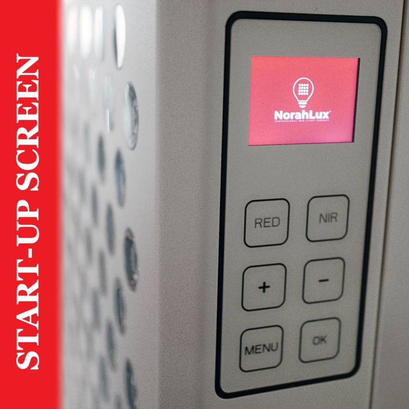 norahlux-optimus600-prime-rood-licht-therapie-controlepaneel-scherm